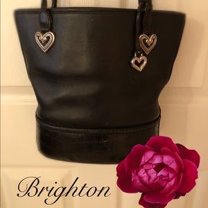 Brighton Black Leather Tote